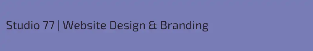 Studio 77 | Website Design & Branding